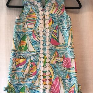 Girls Lilly Pulitzer Sailboat Print Shift Dress
